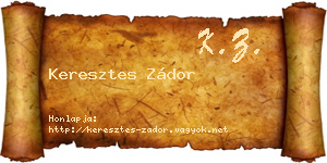 Keresztes Zádor névjegykártya